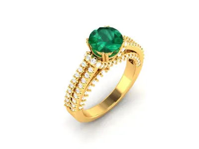Diamond Ring For Women 3d Print Model 3D print model 45