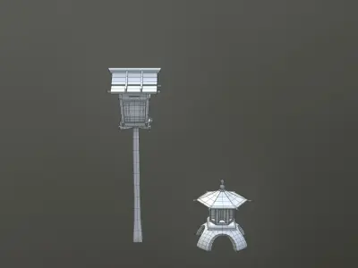 Japan Lamp Free 3D model