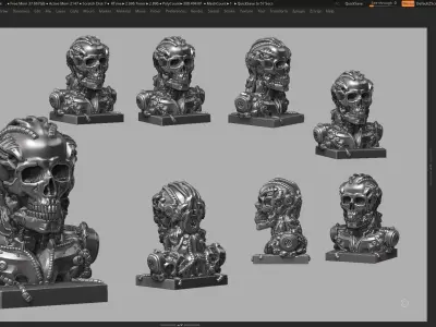 robot skull a11 3d print model 3D print model