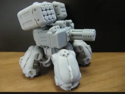 CHIBI-TECH SD - SCORPION-A VULCAN TURRET CORE 3D print model