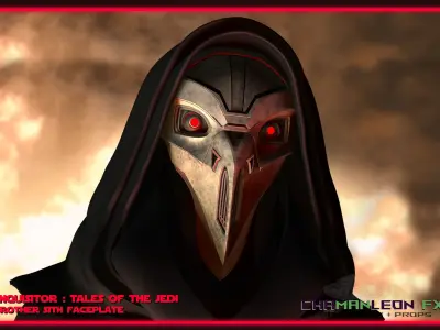 Xth Brother Mask of Inquisitor from Tales of the Jedi 3D print model