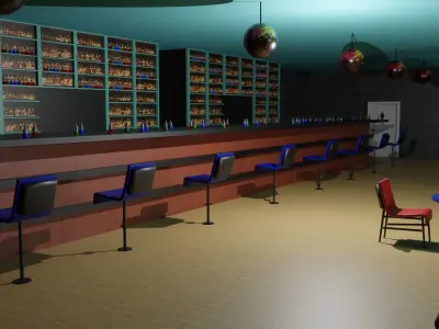 Night Club Low-poly 3D model