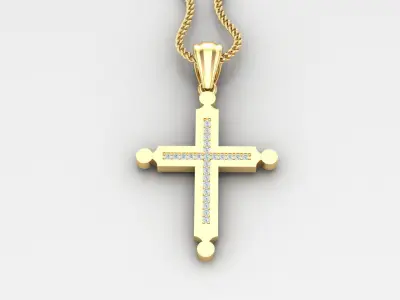 Cross Light Gold 4CP009 3DM STL 3D print model