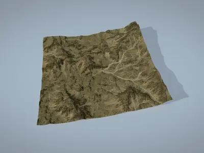 Rocky Desert Low-poly 3D model