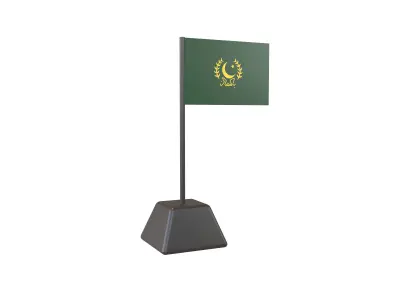 Presidential standard of Pakistan 1974 Flag Low-poly 3D model