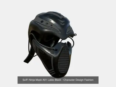 10 SciFi Ninja Mask A Collection - Character Design Fashion 3D Model Pack