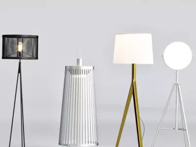 Tripod Floor Lamps 3D model