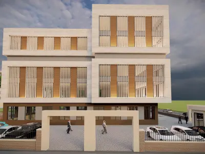 Public Building 3D model 4