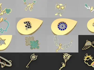 Light pendants 3D Model Pack