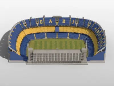 Low-poly Boca Juniors Stadium  Low-poly 3D model