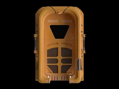 Gate Scifi PBR Low Poly Low-poly 3D model