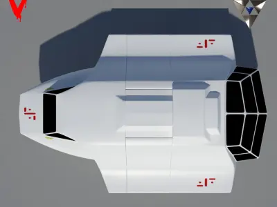 V Spaceship replica 3D print model