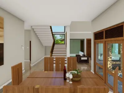 Modern House Asia 2-With Interior 3D model