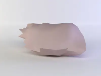 Pink rock3 Low-poly 3D model