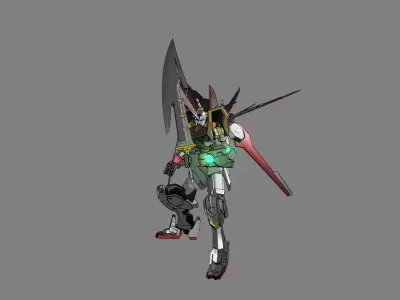 Attacker Gundam B 10 3D model