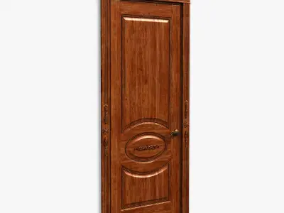 Door0029 ornate wooden door 3D model