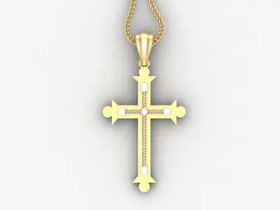 Cross Light Gold 4CP089 3DM STL 3D model