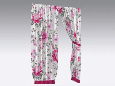 Curtain Low-poly 3D model