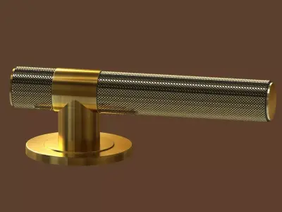brass knurled handle 3D model
