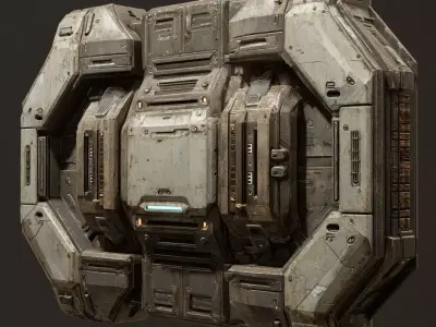 scifi walls set 1 - 50 items 3D model