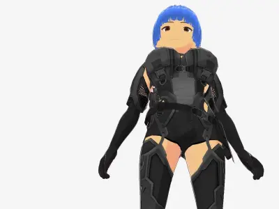 Sakura Anime Girl Vrchat 3d Model Low-poly 3D model