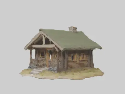 Foresthut Model Low-poly 3D model