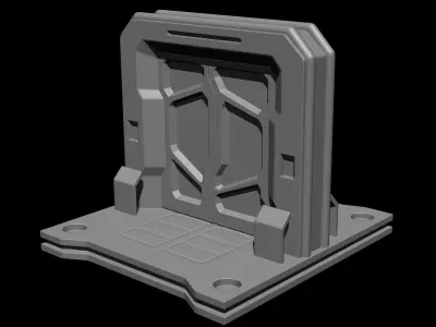 CGA Sci-Fi Door 01 3D model