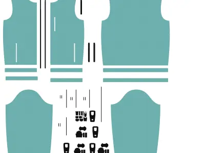 Girls Jacket - Sherpa in Low Poly Low-poly 3D model