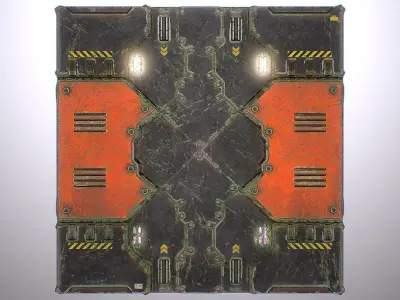 PBR Sci-Fi Spaceship Texture 66 Low-poly 3D model