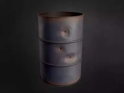 Old Barrel Low-poly 3D model buy