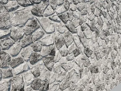 Natural Grey Granite Stone Wall 3D Model Texture 3D model