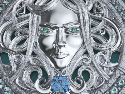 Jewellery pendant Stone Enchantment 3D print model