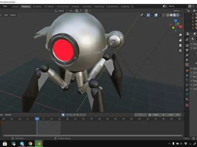 Enemy Robot Low-poly 3D model