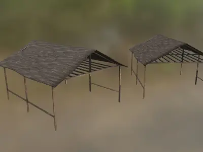 Grass Hut - Low poly Low-poly 3D model