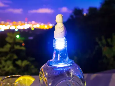 table lamp for a bottle of fireflies 3D print model