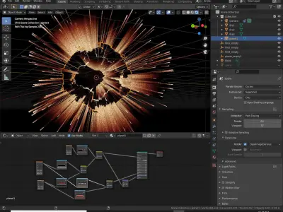 Alien Planet Sci-Fi Fantasy Scenery - Planet Explosion 3D model