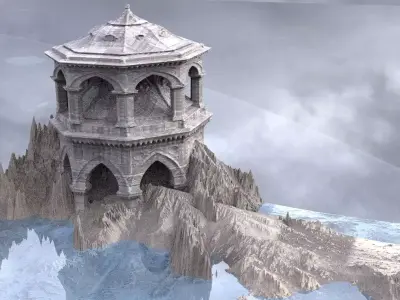 Ancient Culture Great deserts ruins 3D model