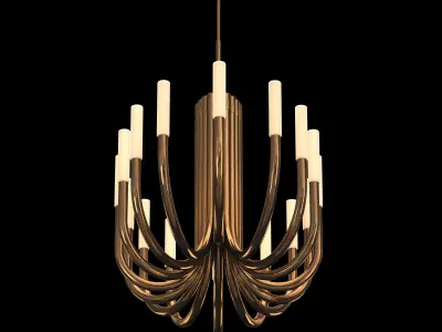 ROUSSEAU OVAL CHANDELIER 50 3D model