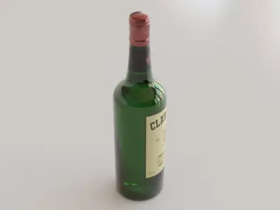 Whiskey Bottle Low-poly 3D model