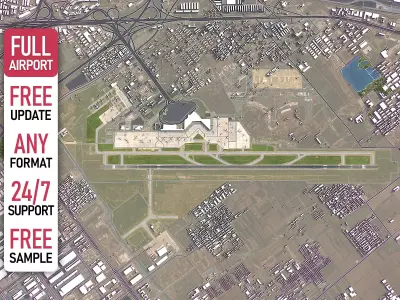 Taiyuan - 3D Airport Model Low-poly 3D model
