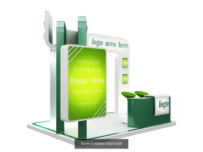 Booth Exhibition Stand G17 3D Model Pack