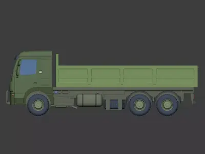 Generic Military Dump Truck -- Medium Tactical Army Vehicle 3D model