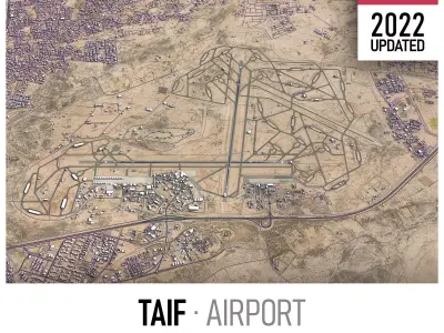 Taif Airport Low-poly 3D model