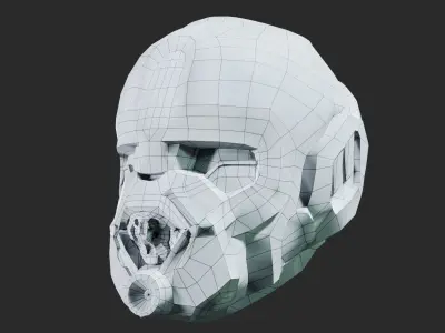 SciFi Helmet ver1 Low-poly 3D model