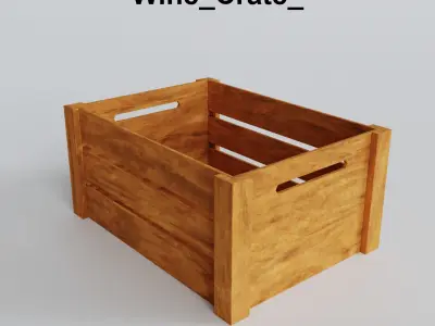 Wooden Crate Pack Low-poly 3D model