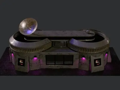 Blade Runner Sci-Fi Building Low-poly 3D model