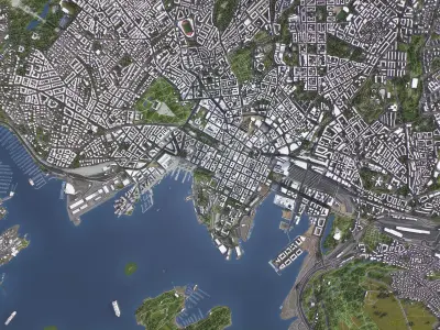 Oslo - 3D City Model Low-poly 3D model