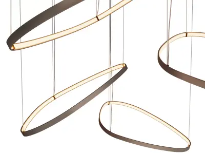 Magellano pendant light with circular shape 3D model