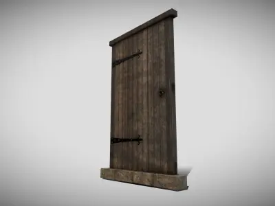 Medieval Door Low-poly 3D model