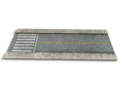 Road Pack Low-poly 3D model